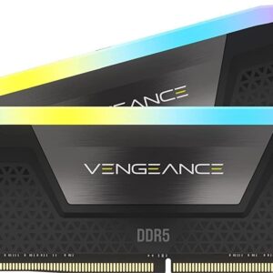 CORSAIR Vengence RGB DDR5 RAM 32GB (2x16GB) 6000MHz CL36-44-44-96 1.35V Intel XMP 3.0 Computer Memory – Black (CMH32GX5M2E6000C36)