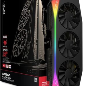 XFX Mercury AMD Radeon RX 9070 XT OC Gaming Edition with RGB 16GB GDDR6 HDMI 3xDP, AMD RDNA 4 RX-97TRGBBB9