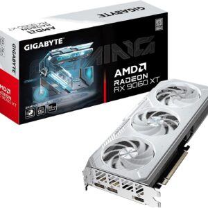 GIGABYTE Radeon™ RX 9060 XT Gaming OC ICE 16G Graphics Card (16GB GDDR6, 128-bit, PCIe 5.0, HDMI/DP 2.1, 2 Slot, Hawk Fan, Server-Grade Thermal Gel, Reinforced Structure)