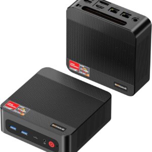 P3 Mini Gaming PC AMD Ryzen 7 7840HS | 32GB DDR5 RAM | 1TB PCIe 4.0 NVMe SSD | Dual Gigabit Ethernet | Triple Display (HDMI/DP/USB-C) | AX210 Wi-Fi 6E | BT 5.2 | Compact Desktop Computer