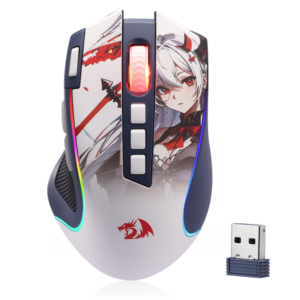 Core Printed Redragon M612AK PRO RGB Gaming Mouse, 8000 DPI Wired/Wireless Optical Mouse with 9 Programmable Buttons